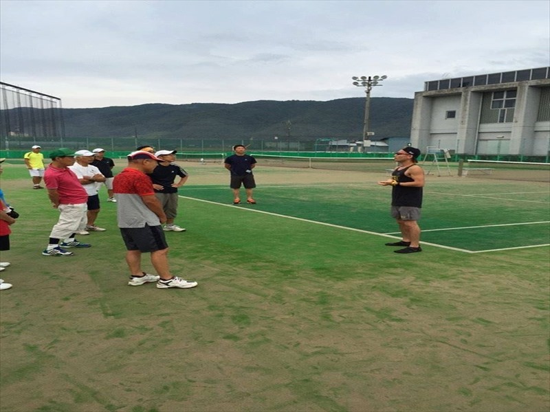 福井テニス協会高年齢者の怪我予防対策指導